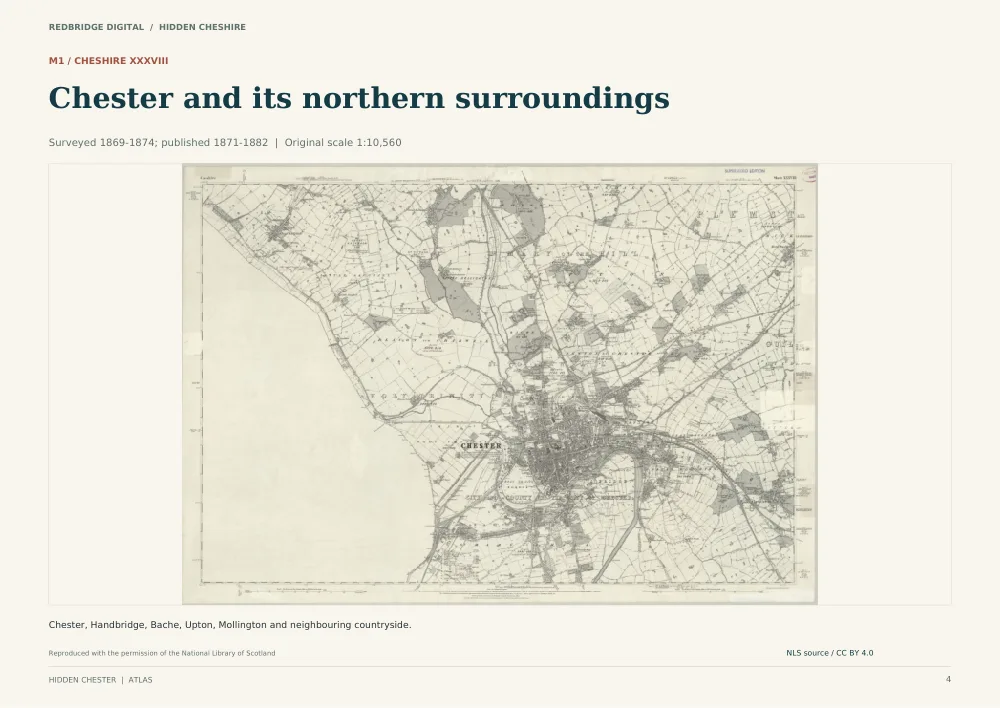 Reduced historic map preview of Chester
